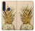 W3490 Gold Pineapple Funda Carcasa Case y Caso Del Tirón Funda para Motorola Moto G8 Plus