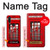 W0058 British Red Telephone Box Funda Carcasa Case y Caso Del Tirón Funda para Motorola One Action (Moto P40 Power)