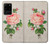 W3079 Vintage Pink Rose Funda Carcasa Case y Caso Del Tirón Funda para Samsung Galaxy S20 Plus, Galaxy S20+