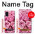 W2943 Pink Rose Funda Carcasa Case y Caso Del Tirón Funda para Samsung Galaxy A41