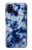 W3439 Fabric Indigo Tie Dye Funda Carcasa Case y Caso Del Tirón Funda para Samsung Galaxy M21