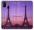 W3447 Eiffel Paris Sunset Funda Carcasa Case y Caso Del Tirón Funda para Samsung Galaxy M21