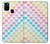 W3499 Colorful Heart Pattern Funda Carcasa Case y Caso Del Tirón Funda para Samsung Galaxy M21