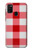 W3535 Red Gingham Funda Carcasa Case y Caso Del Tirón Funda para Samsung Galaxy M21