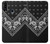 W3363 Bandana Black Pattern Funda Carcasa Case y Caso Del Tirón Funda para Samsung Galaxy A20s