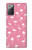 W2858 Pink Flamingo Pattern Funda Carcasa Case y Caso Del Tirón Funda para Samsung Galaxy Note 20