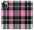 W3091 Pink Plaid Pattern Funda Carcasa Case y Caso Del Tirón Funda para iPhone 12, iPhone 12 Pro