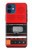 W3204 Red Cassette Recorder Graphic Funda Carcasa Case y Caso Del Tirón Funda para iPhone 12 mini