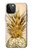 W3490 Gold Pineapple Funda Carcasa Case y Caso Del Tirón Funda para iPhone 12 Pro Max