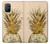 W3490 Gold Pineapple Funda Carcasa Case y Caso Del Tirón Funda para OnePlus 8T