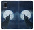 W3693 Grim White Wolf Full Moon Funda Carcasa Case y Caso Del Tirón Funda para Samsung Galaxy M51