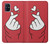 W3701 Mini Heart Love Sign Funda Carcasa Case y Caso Del Tirón Funda para Samsung Galaxy M51