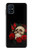 W3753 Dark Gothic Goth Skull Roses Funda Carcasa Case y Caso Del Tirón Funda para Samsung Galaxy M51