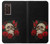 W3753 Dark Gothic Goth Skull Roses Funda Carcasa Case y Caso Del Tirón Funda para Samsung Galaxy Z Fold2 5G