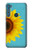 W3039 Vintage Sunflower Blue Funda Carcasa Case y Caso Del Tirón Funda para Motorola One Fusion+