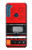 W3204 Red Cassette Recorder Graphic Funda Carcasa Case y Caso Del Tirón Funda para Motorola One Fusion+