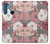 W3716 Rose Floral Pattern Funda Carcasa Case y Caso Del Tirón Funda para Motorola One Fusion+