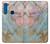 W3717 Rose Gold Blue Pastel Marble Graphic Printed Funda Carcasa Case y Caso Del Tirón Funda para Motorola One Fusion+