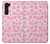 W2213 Pink Leopard Pattern Funda Carcasa Case y Caso Del Tirón Funda para Motorola Edge