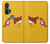 W1093 Rooster and Cat Joke Funda Carcasa Case y Caso Del Tirón Funda para Motorola Edge+