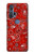 W3354 Red Classic Bandana Funda Carcasa Case y Caso Del Tirón Funda para Motorola Edge+