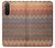 W3752 Zigzag Fabric Pattern Graphic Printed Funda Carcasa Case y Caso Del Tirón Funda para Sony Xperia 5 II