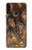 W3691 Gold Peacock Feather Funda Carcasa Case y Caso Del Tirón Funda para Samsung Galaxy A20s