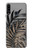 W3692 Gray Black Palm Leaves Funda Carcasa Case y Caso Del Tirón Funda para Samsung Galaxy A20s