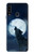 W3693 Grim White Wolf Full Moon Funda Carcasa Case y Caso Del Tirón Funda para Samsung Galaxy A20s