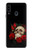 W3753 Dark Gothic Goth Skull Roses Funda Carcasa Case y Caso Del Tirón Funda para Samsung Galaxy A20s