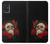W3753 Dark Gothic Goth Skull Roses Funda Carcasa Case y Caso Del Tirón Funda para Samsung Galaxy A51 5G