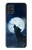 W3693 Grim White Wolf Full Moon Funda Carcasa Case y Caso Del Tirón Funda para Samsung Galaxy A51