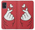 W3701 Mini Heart Love Sign Funda Carcasa Case y Caso Del Tirón Funda para Samsung Galaxy A51