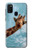 W3680 Cute Smile Giraffe Funda Carcasa Case y Caso Del Tirón Funda para Samsung Galaxy M21