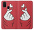 W3701 Mini Heart Love Sign Funda Carcasa Case y Caso Del Tirón Funda para Samsung Galaxy M21