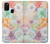 W3705 Pastel Floral Flower Funda Carcasa Case y Caso Del Tirón Funda para Samsung Galaxy M21
