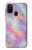 W3706 Pastel Rainbow Galaxy Pink Sky Funda Carcasa Case y Caso Del Tirón Funda para Samsung Galaxy M21