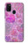 W3710 Pink Love Heart Funda Carcasa Case y Caso Del Tirón Funda para Samsung Galaxy M21