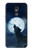 W3693 Grim White Wolf Full Moon Funda Carcasa Case y Caso Del Tirón Funda para LG Stylo 5