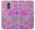 W3710 Pink Love Heart Funda Carcasa Case y Caso Del Tirón Funda para LG Stylo 5