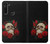 W3753 Dark Gothic Goth Skull Roses Funda Carcasa Case y Caso Del Tirón Funda para Motorola Moto G8 Power