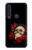 W3753 Dark Gothic Goth Skull Roses Funda Carcasa Case y Caso Del Tirón Funda para Motorola Moto G8 Plus