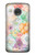 W3705 Pastel Floral Flower Funda Carcasa Case y Caso Del Tirón Funda para Motorola Moto G7, Moto G7 Plus