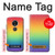 W3698 LGBT Gradient Pride Flag Funda Carcasa Case y Caso Del Tirón Funda para Motorola Moto G6 Play, Moto G6 Forge, Moto E5