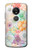 W3705 Pastel Floral Flower Funda Carcasa Case y Caso Del Tirón Funda para Motorola Moto G6 Play, Moto G6 Forge, Moto E5