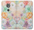 W3705 Pastel Floral Flower Funda Carcasa Case y Caso Del Tirón Funda para Motorola Moto G6 Play, Moto G6 Forge, Moto E5