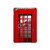 W0058 British Red Telephone Box Funda Carcasa Case para iPad mini 4, iPad mini 5, iPad mini 5 (2019)