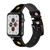 CA0816 Colorful Polka Dot Leather & Silicone Smart Watch Band Strap For Apple Watch iWatch