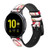 CA0776 Strawberry Correa de reloj inteligente de silicona y cuero para Samsung Galaxy Watch, Gear, Active