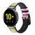 CA0800 Lotus flower Buddhism Correa de reloj inteligente de silicona y cuero para Samsung Galaxy Watch, Gear, Active